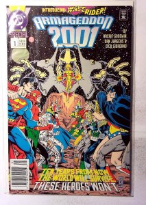 Armageddon 2001 #1 '91 DC Newsstand Waverider Superman Batman Wonder Woman Comic