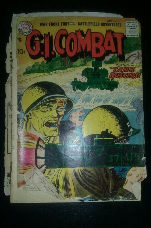 G.I. Combat # 47 FAIR Condition dc comics national periodicals spine split