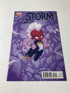 Storm 1 Variant Nm Near Mint Signed Skottie Young Marvel Comics 