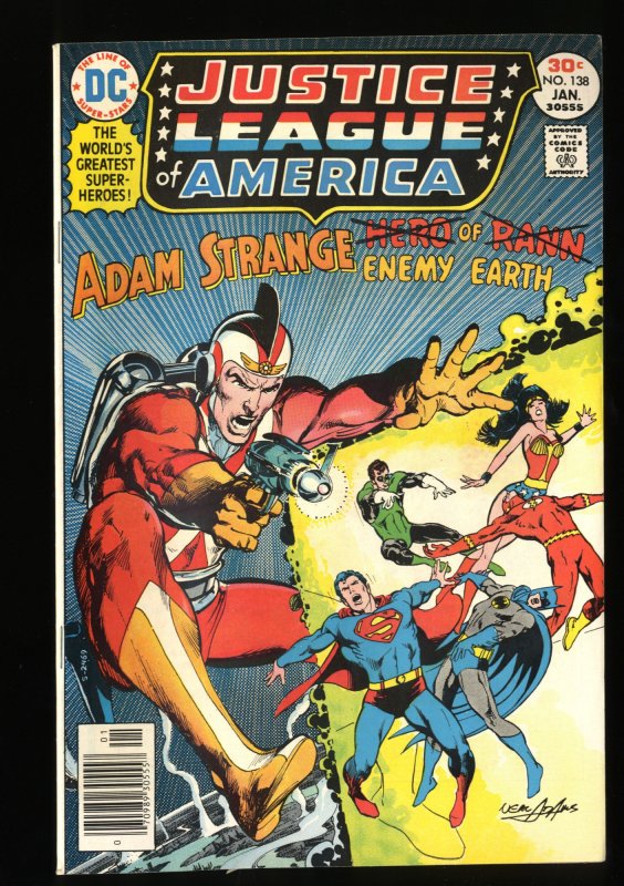 Justice League Of America #138 FN+ 6.5 Adam Strange Neal Adams Cover! DC Comics