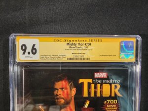 Mighty Thor #700 - Signed Chris Hemsworth Movie Variant (CGC 9.6) 2017