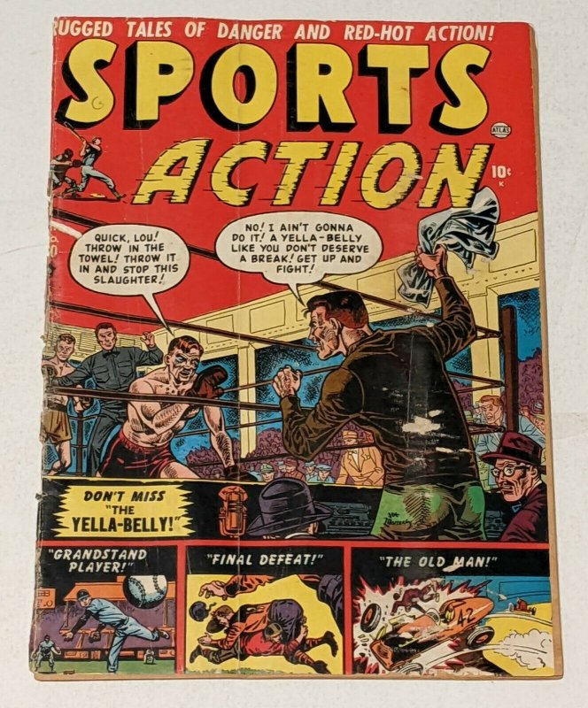 Sports Action #10 (Jan 1952, Atlas) Good- 1.8 Joe Maneely cover 