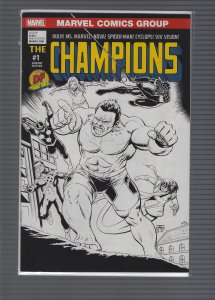 Champions #1 Exclusive Black And White Cover 1 of 2500