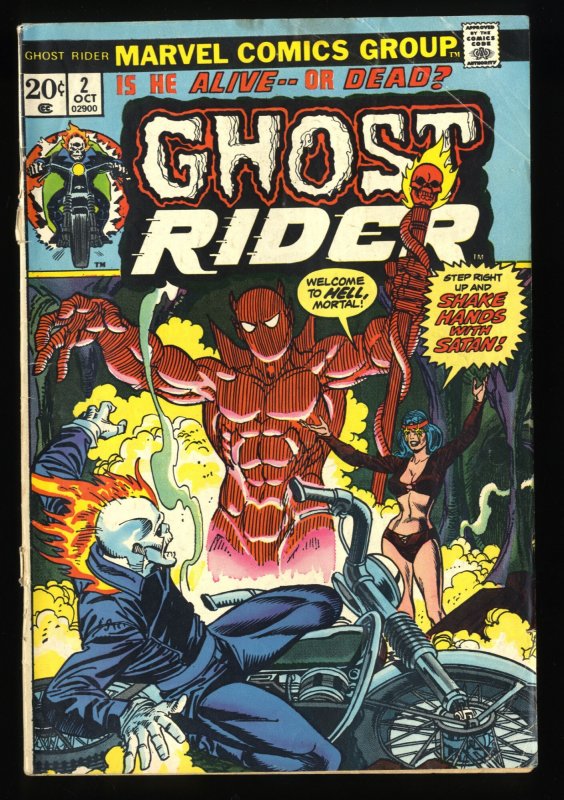 Ghost Rider #2 VG 4.0 1st Appearance Daimon Hellstorm!