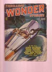 THRILLING WONDER STORIES-OCT 1947-HEINLEIN-KUTTNER PULP VG