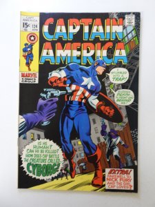Captain America #124 (1970) VG/FN condition moisture damage