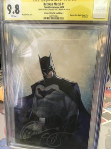 Batman Metal 1 Blu Box German virgin Turner Variant CGC double signed