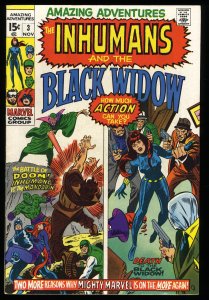 Amazing Adventures #3 VF- 7.5 Black Widow Inhumans!