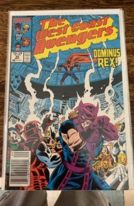 West Coast Avengers #24 Newsstand Edition (1987)