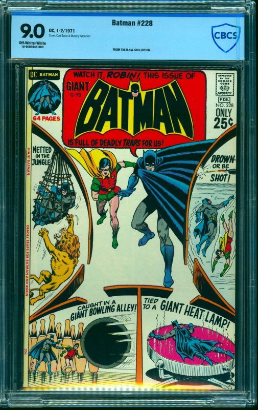 Batman #228 CBCS VF/NM 9.0 Off White to White