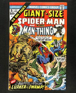 Giant-Size Spider-Man #5 Man-Thing!