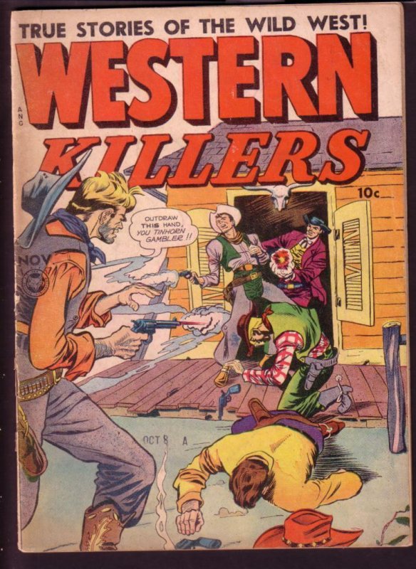 WESTERN KILLERS #61 FOX 1948 BILLY THE KID VIOLENCE G/VG