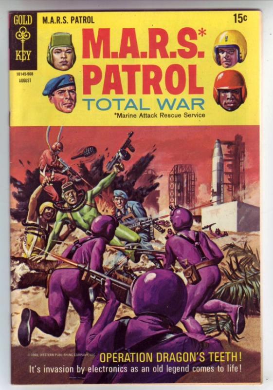 M.A.R.S. Patrol Total War #10 (Aug-69) VF/NM+ High-Grade M.A.R.S. (Sgt. Joe S...