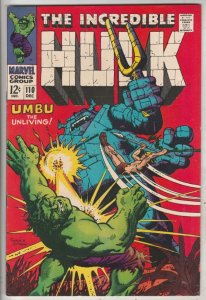Incredible Hulk #110 (Dec-68) VF/NM High-Grade Hulk
