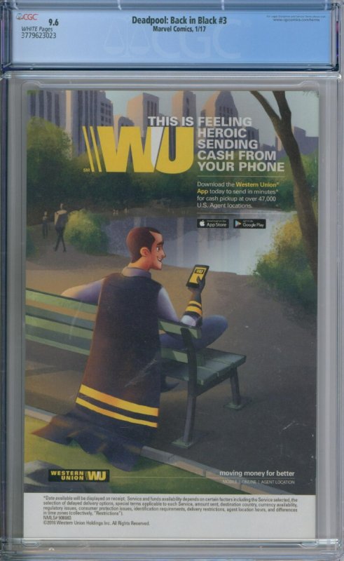 Marvel Comics Deadpool: Back In Black #3 CGC 9.6 Cullen Bunn