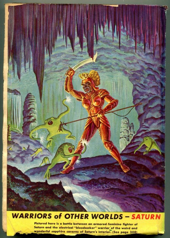 Fantastic Adventures Pulp October 1942- Cats of Kadenza- Skull cover FN