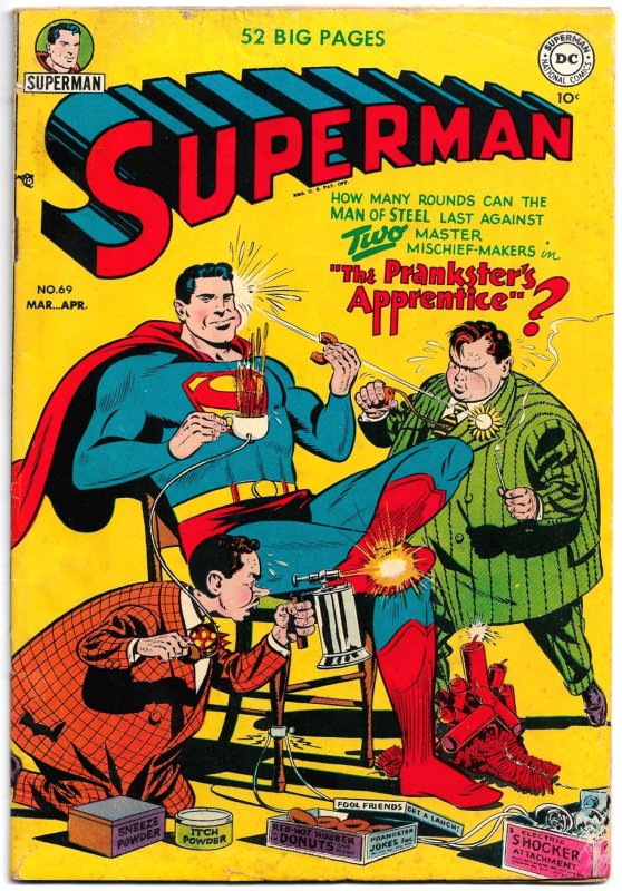 SUPERMAN #69 (Mar 1951) 3.0 GD/VG  52 pages! Wayne Boring! The Prankster!