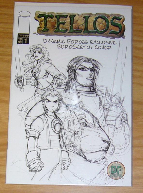 Tellos #1 VF/NM dynamic forces european sketch cover w/COA (604 of 5,000)