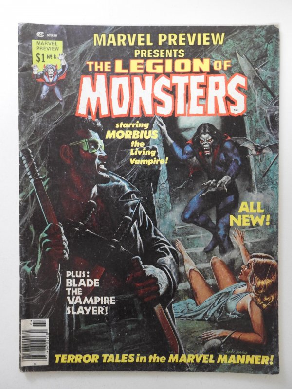 Marvel Preview #8 (1976) Starring Blade and Morbius! VG Condition!