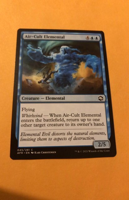 AIR-CULT ELEMENTAL ​: Magic the Gathering card, ADVENTURES IN FORGOTTEN REALMS