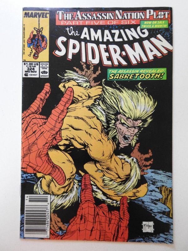 The Amazing Spider-Man #324 (1989) McFarlane Spidey!! Sharp VG/Fine Condition!
