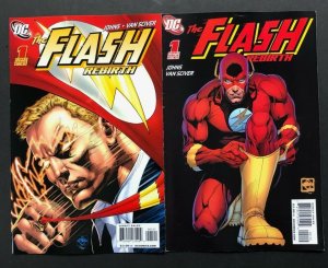 The Flash: Rebirth (2009) #1 VF- Variant & 2nd Printing Variant Set Van Sciver