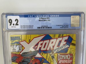 X-Force #11 CGC 9.2 NM 1st Full Appearance Real Domino, Deadpool, (1992)