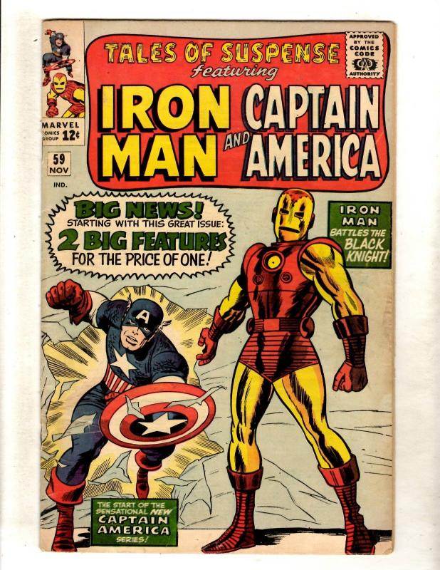 Tales Of Suspense # 59 VF Marvel Comic Book Iron Man Captain America FM3