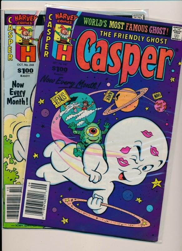 Harvey Comics, CASPER the Friendly Ghost #247,248 ~  FN/VF or better (PF573) 