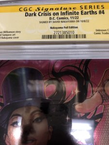Dark Crisis On Infinite Earths (2022) # 4 (CGC 9.8) Signed David Nakayama * Foil