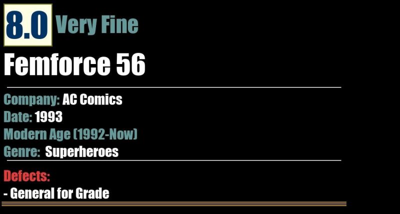 Femforce 56 (1993) VF 8.0 GGA Age AC Comics