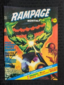 1978 RAMPAGE MONTHLY HULK Marvel UK Magazine #1 FVF 7.0 Defenders / Nova