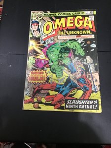 Omega the Unknown #2 (1976) vs The Incredible Hulk! High grade! VF+ Wow!