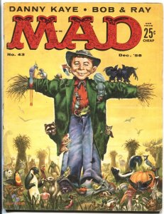 MAD #43-SCARECROW COVER-WOOD-ORLANDO-DRUCKER-1958-vg-