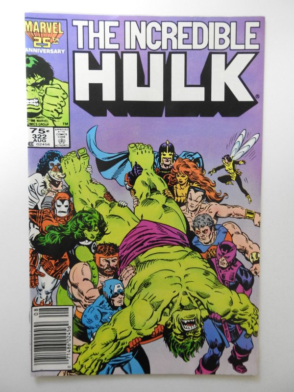 The Incredible Hulk #322 (1986) FN Condition!