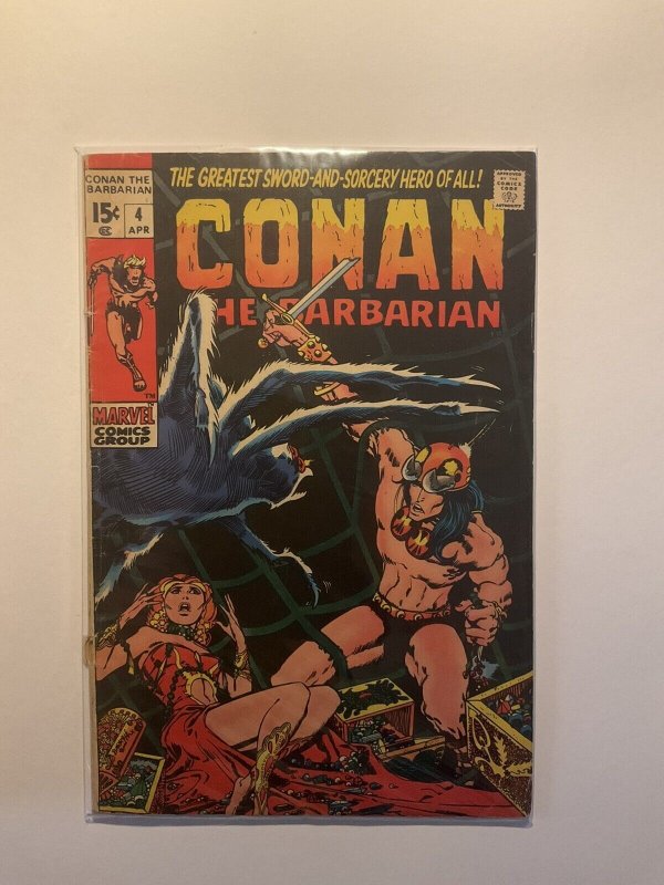 Conan The Barbarian 4 Very Good- Vg- 3.5 Marvel 