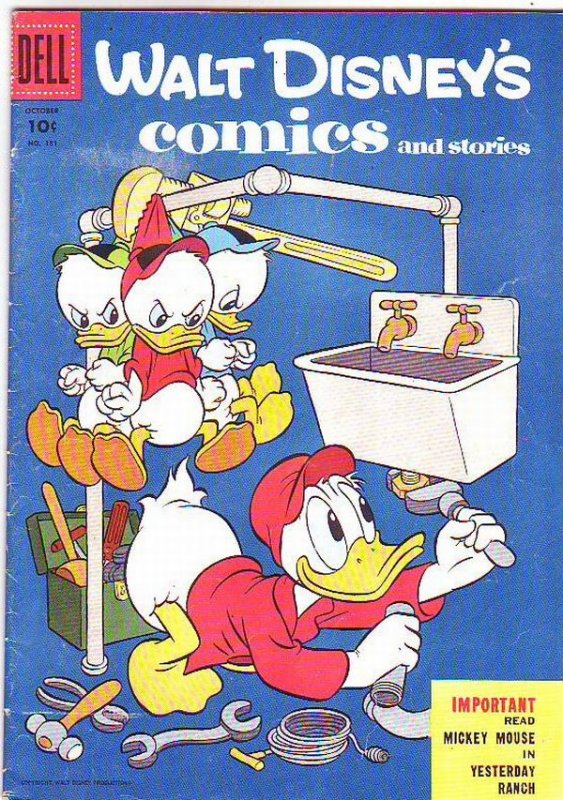 Comics and Stories, Walt Disney's #181 (Oct-55) VG Affordable-Grade Donald Du...