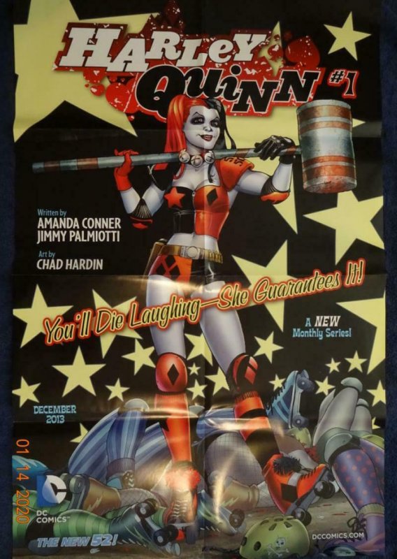 HARLEY QUINN #1 Promo Poster, 22 x 34, 2013, DC Unused more in our store 466