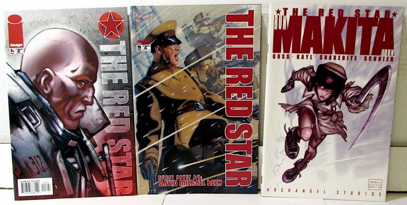 Red Star Lot 3 #8, 9 B, Annual 1 2002 Archangel Studios Makita Maya Comics