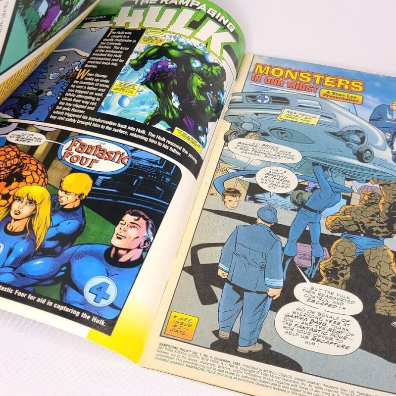 Rampaging Hulk 5 Marvel Comics 1998 VF Fantastic Four Appearance