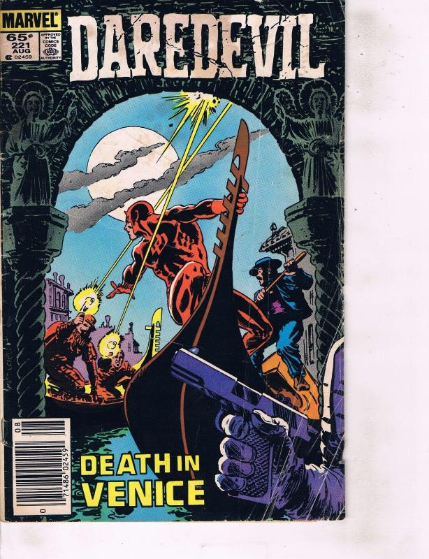 Lot Of 5 Daredevil Marvel Comic Book #221 222 225 229 231 BH50