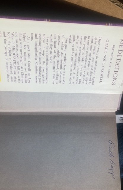 Meditations, CROWELL, devotions for women, 1956