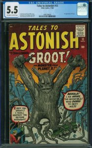 Tales to Astonish 13 CGC 5.5  1st Groot  ow/w pages!