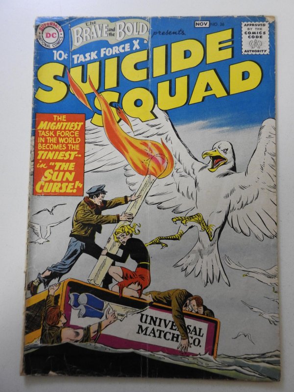 The Brave and the Bold #26 GD/VG Cond 2nd Suicide Squad! 1/2 in spine split