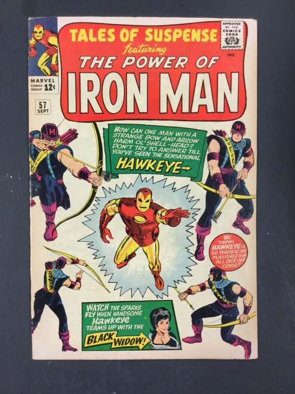 Tales Of Suspense #57 F+ 6.5 1st hawkeye STAN LEE don heck IRON MAN hawkeye