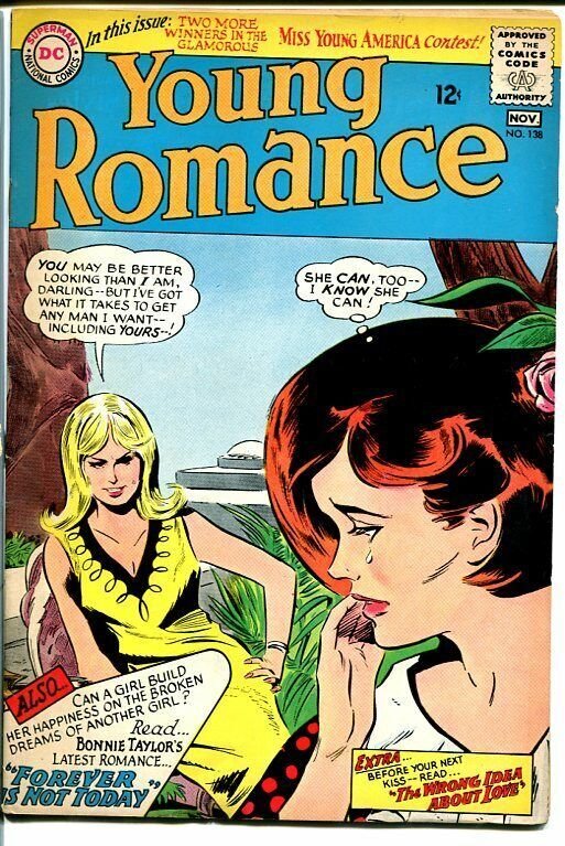 YOUNG ROMANCE #138 1965-DC ROMANCE-CRYING CVR-NICE FN