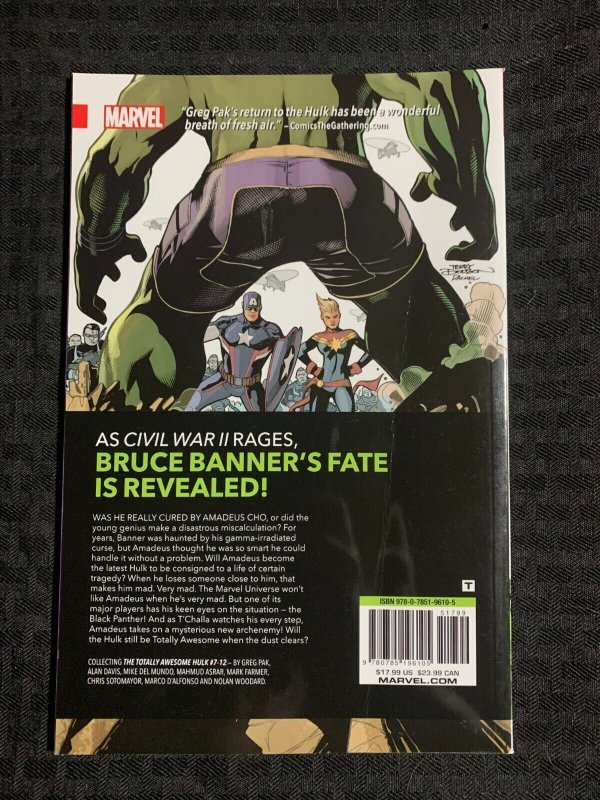 2016 TOTALLY AWESOME HULK Civil War II TPB SC FN+ 6.5 1st Marvel Comics