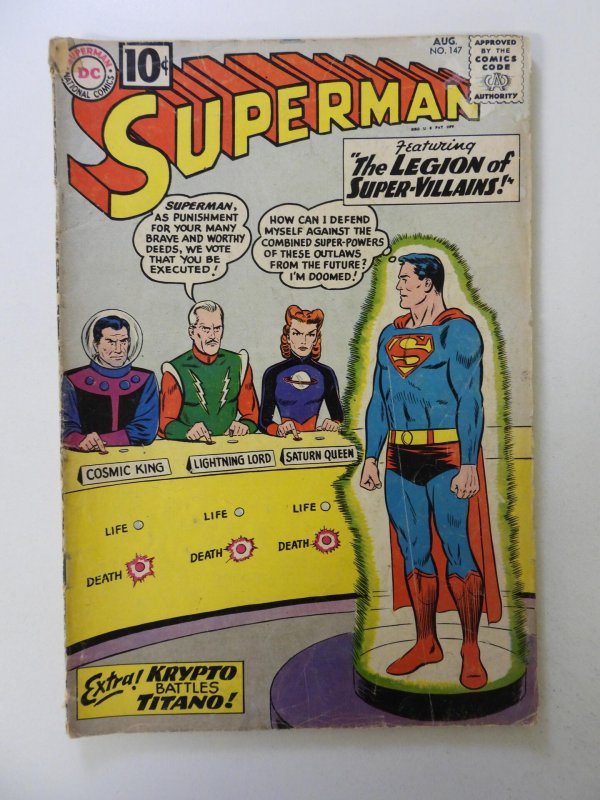 Superman #147 (1961) GD/VG condition see description