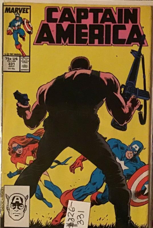 CAPTAIN AMERICA 1985 (MARVEL)#326-331.6 BOOK LOT.