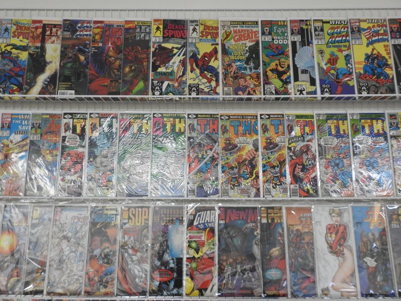 Huge Lot 130+ Comics W/ Thor, Spider-Man, Captain America +More! Avg. VF-